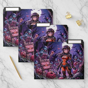 Zombies Hand-out Brains Halloween Trick or Treat File Folder