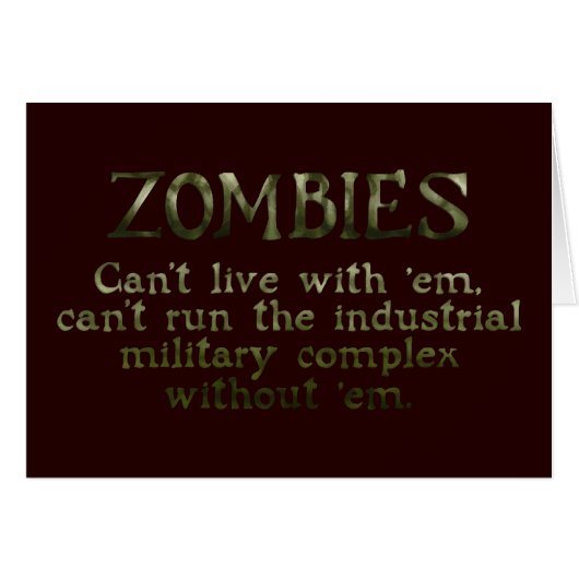 Zombies Industrial Military Complex Cards (Front Horizontal)