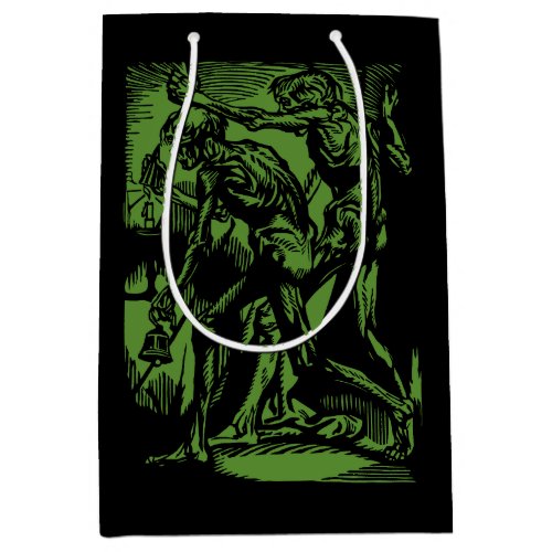 Zombies Inside Halloween Jack_o_Lantern Green Medium Gift Bag