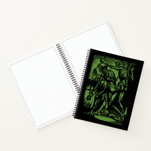 Zombies Inside Halloween Jack_o_Lantern Green Notebook