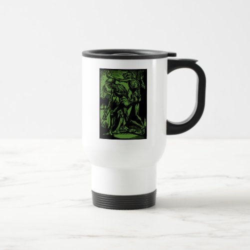 Zombies Inside Halloween Jack_o_Lantern Green Travel Mug