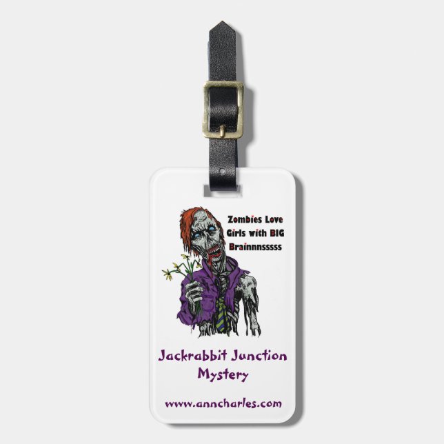 Zombies Love Girls by Ann Charles Luggage Tag (Front Vertical)