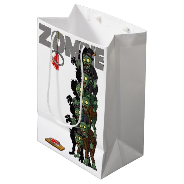 zombies medium gift bag (Front Angled)