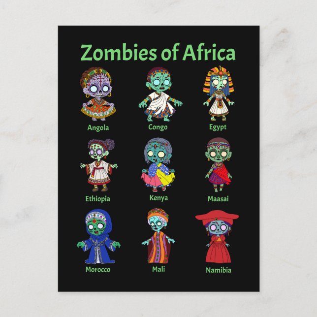 Zombies of Africa Postcard (Front)