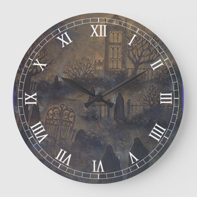 Zombies Round Roman Numerals Clock (Front)