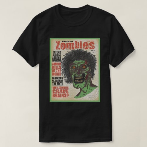 ZOMBIES _ The Magazine Green Boarder T_Shirt