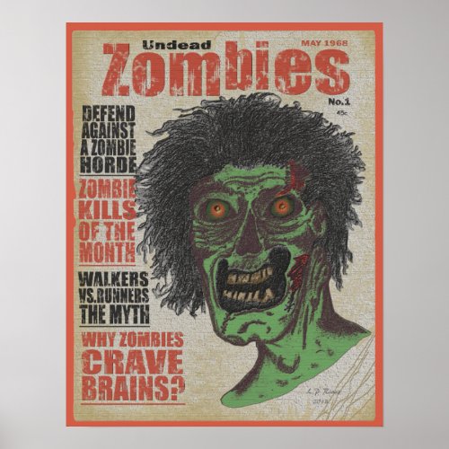 Zombies the Magazine Undead Poster