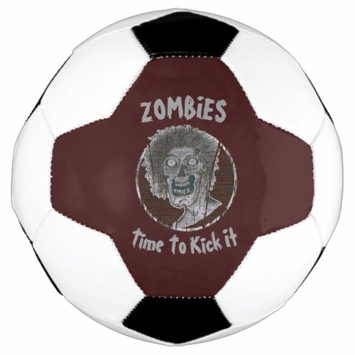 Zombies Time To Kick It Soccer Ball