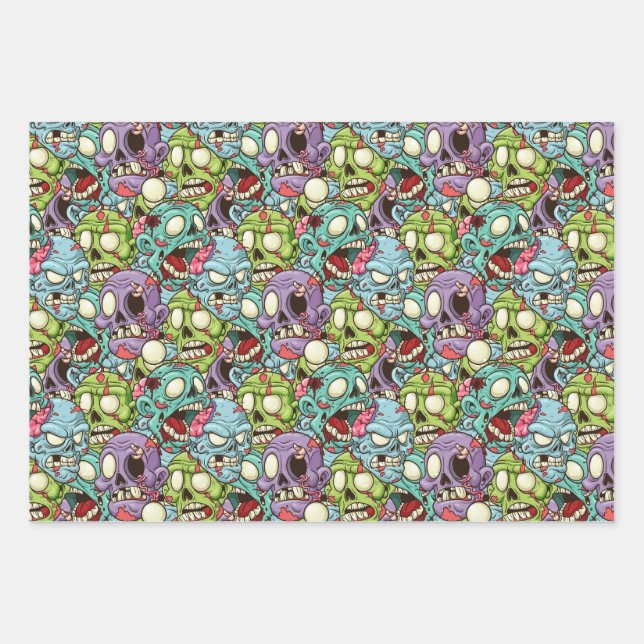 Zombies! Wrapping Paper Sheets (Front)
