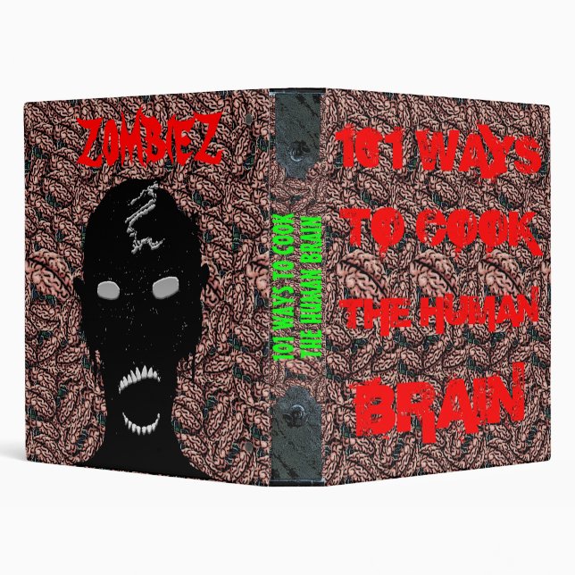 ZombieZ 101 WAYS TO COOK  BRAIN RECIPE BINDER (Background)