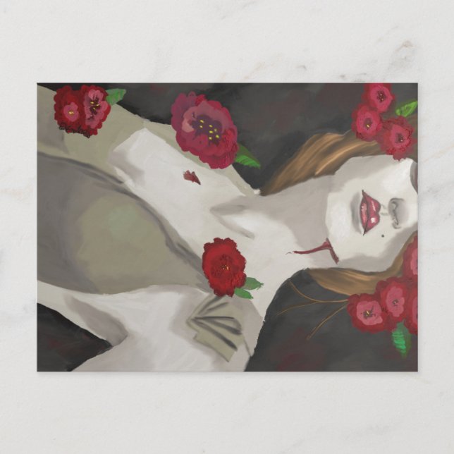 Zombified Beauty Postcard (Front)