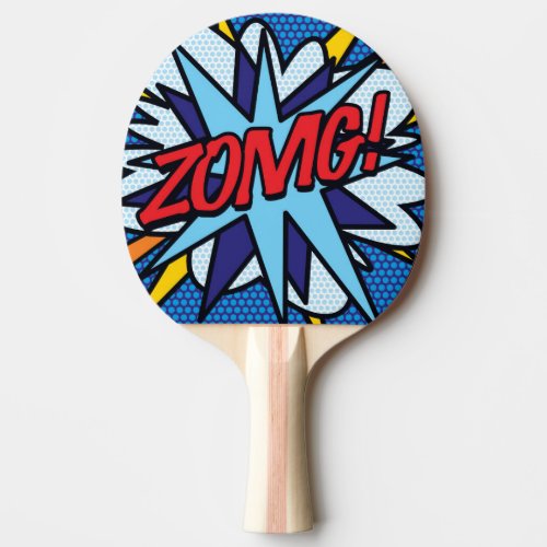 ZOMG Funny Modern Cool Comic Book Quote Ping Pong Paddle