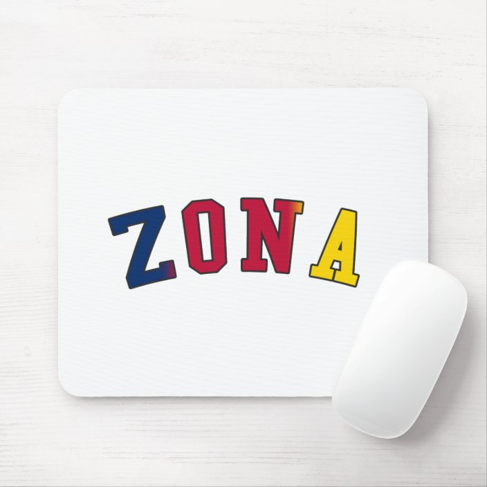 Zona in State Flag Colors Mouse Pad