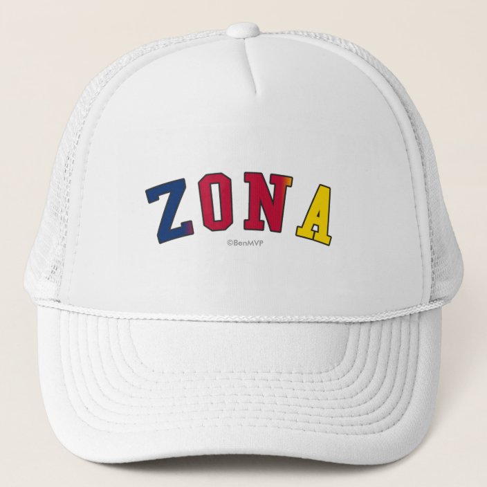 Zona in State Flag Colors Trucker Hat