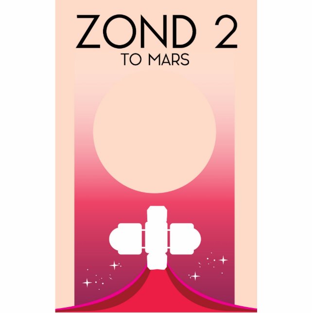 Zond 2 Space Art. Cutout (Front)
