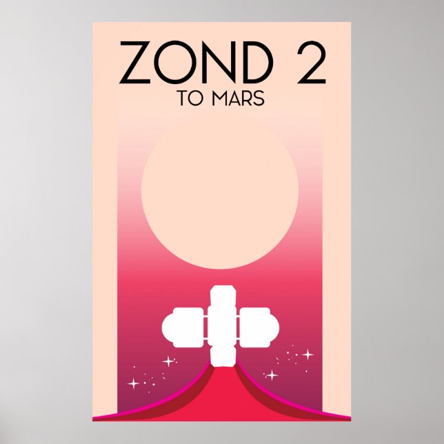 Zond 2 Space Art. Poster (Front)
