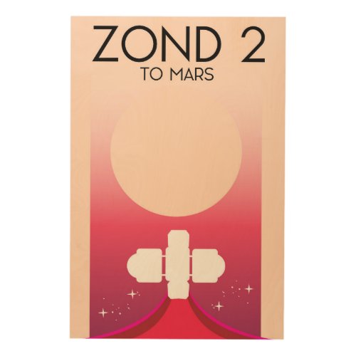 Zond 2 Space Art Wood Wall Art