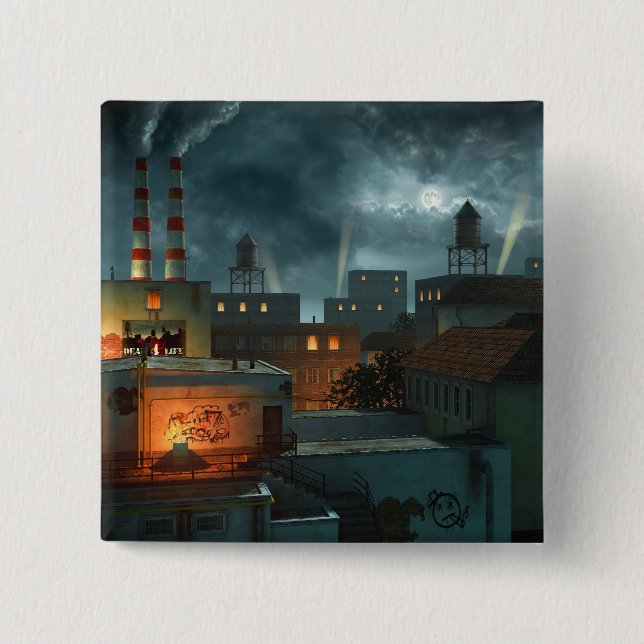 Zone Industrielle - Night Button (Front)