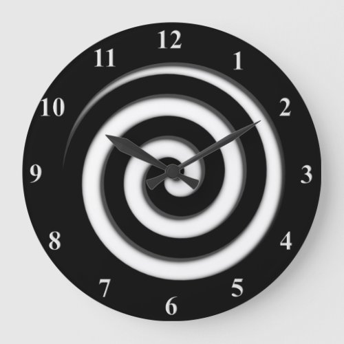 Zone Out Black Spiral Hypno Wall Clock