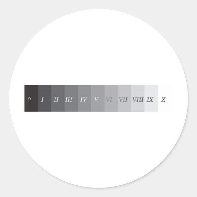 Zone System Classic Round Sticker (Front)