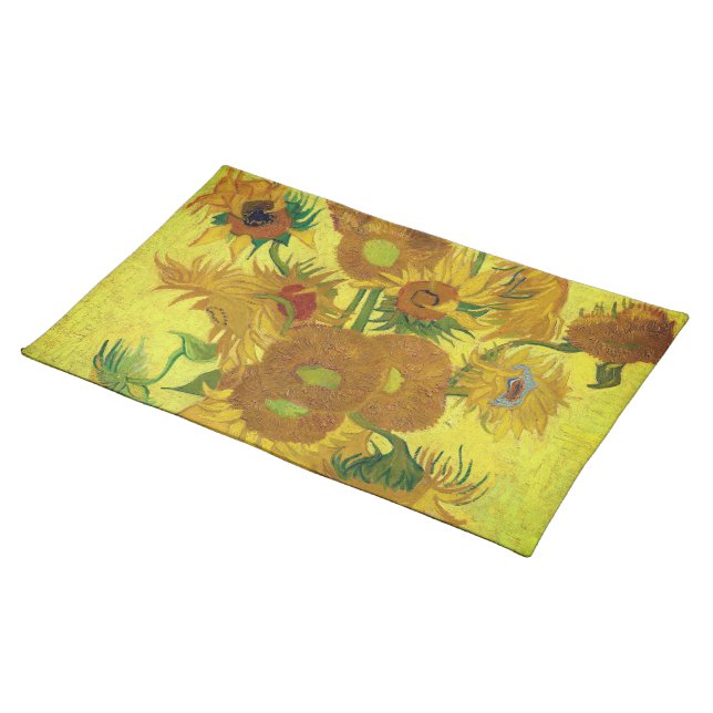 Zonnebloemen (Van Gogh) Cloth Placemat (On Table)