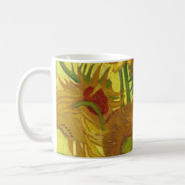 Zonnebloemen (Van Gogh) Coffee Mug (Left)