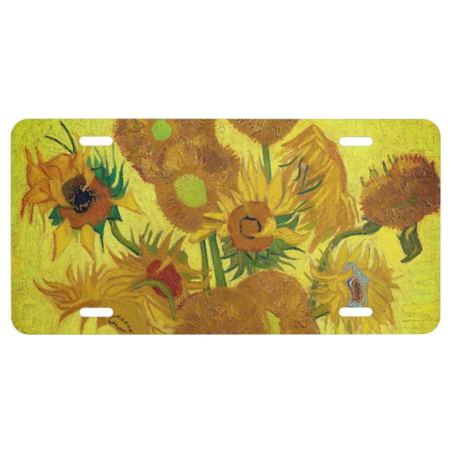 Zonnebloemen (Van Gogh) License Plate (Front)