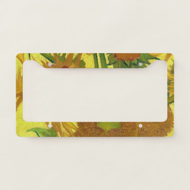 Zonnebloemen (Van Gogh) License Plate Frame (Front)
