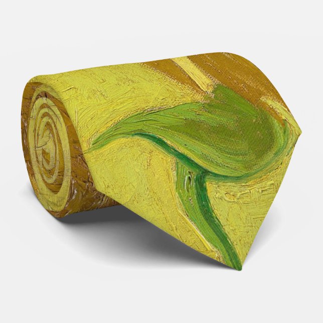 Zonnebloemen (Van Gogh) Neck Tie (Rolled)