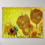 Zonnebloemen (Van Gogh) Poster<br><div class="desc">Detail from Zonnebloemen (Sunflowers) by Vincent Van Gogh - 1889</div>