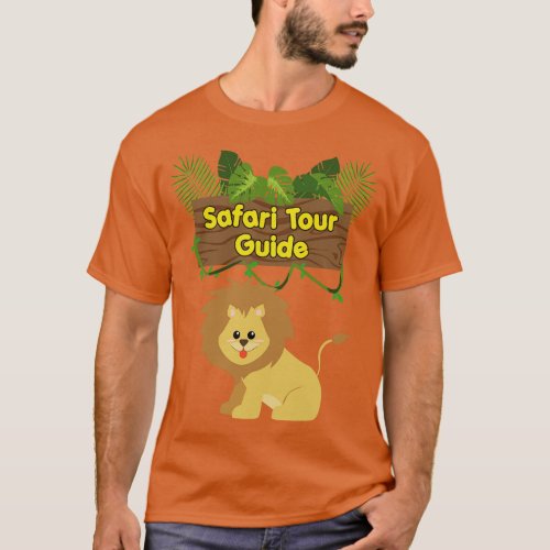 Zoo and Safari Tour Guide Lion Costume Gift for Ki T_Shirt