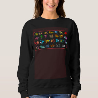 Zoo Animal Alphabet Letters ABCs Kindergarten Todd Sweatshirt