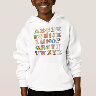 Zoo Animal Alphabet Letters ABCs Learning Hoodie