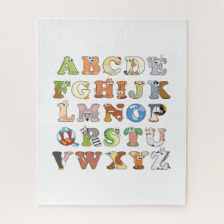 Zoo Animal Alphabet Letters ABCs Learning Jigsaw Puzzle