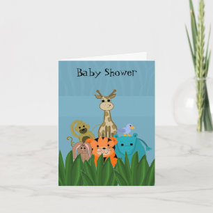 Zoo Animal Baby Shower Invitation