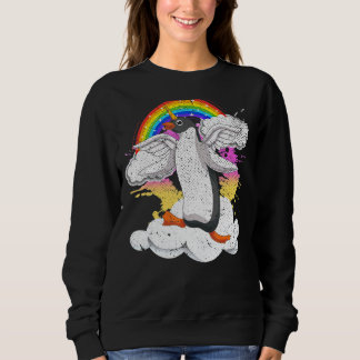 Zoo Animal Bird Penguincorn Rainbow Magical Pengui Sweatshirt