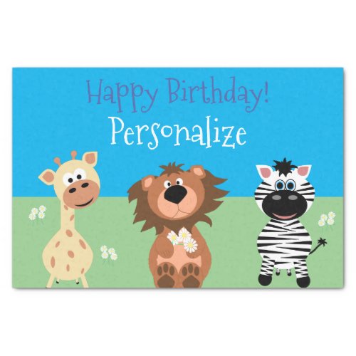 Zoo Animal Birthday Party Tissue Paper
