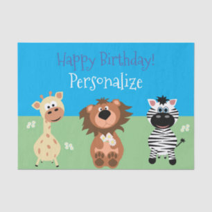 Zoo Animal Birthday Party Tissue Paper