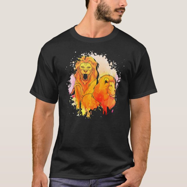 Zoo Animal  Lion  Africa Safari Animal Lion T-Shirt (Front)