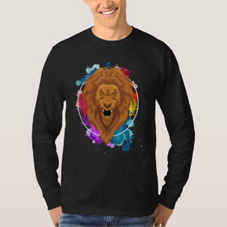 Zoo Animal Lion Africa Safari Colorful Lion T-Shirt