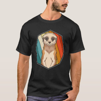 Zoo Animal Meerkat Africa Safari Retro Meerkat 1 T-Shirt