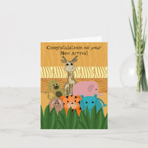 Zoo Animal New Baby Congratulations Card