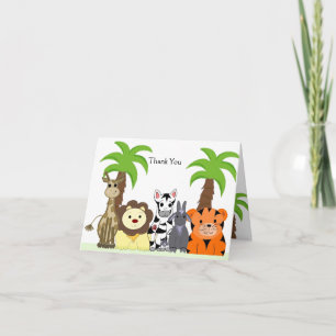 Zoo Animal Thank You Card