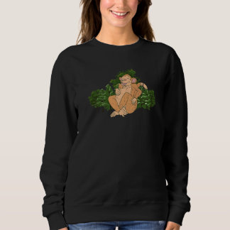Zoo Animal Wildlife Monkey Cute Monkey Sweatshirt