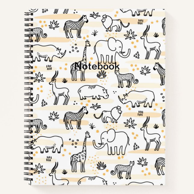 Zoo Animal Wildlife Notebook (Front)