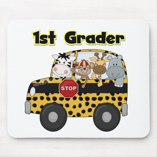 Zoo Animals 1st Grade Tshirts and Gifts Mouse Pad (Front)