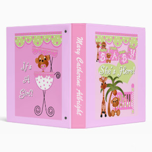 Zoo Animals Baby Girl Photo Binder