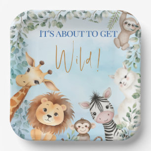 Zoo Animals Baby Shower-It's About To Get Wild! Paper Plates