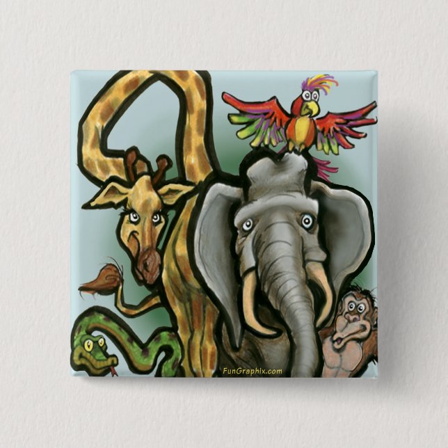 Zoo Animals Button (Front)