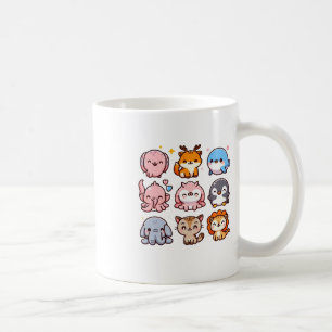 Zoo Animals Cute Cartoon Sticker  Coffee Mug